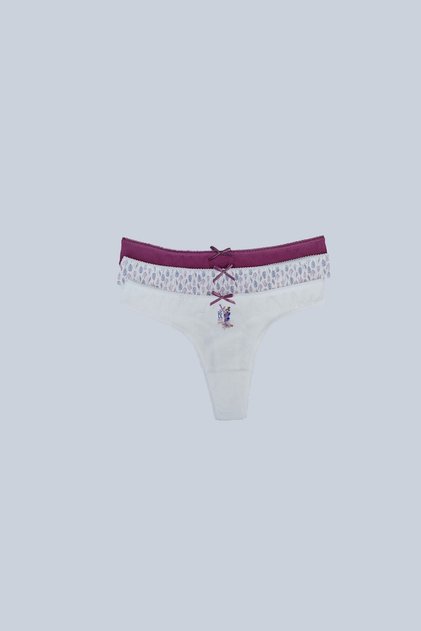 3 пакета икономични памучни бикини Emily 2702 с щампа и шарки