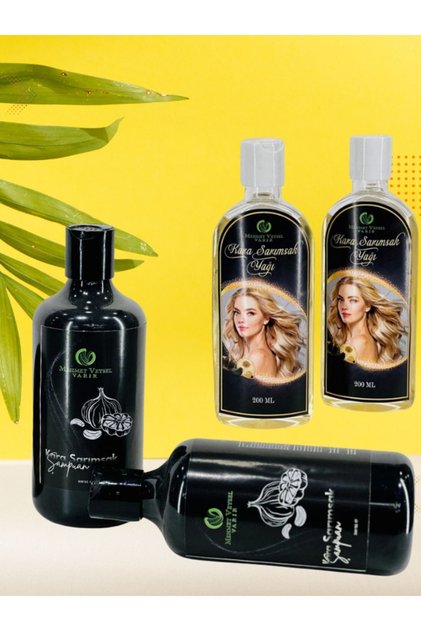 Kara Sarımsak Şampuanı(400ML) Kara Sarımsak Yağı(200ML)
