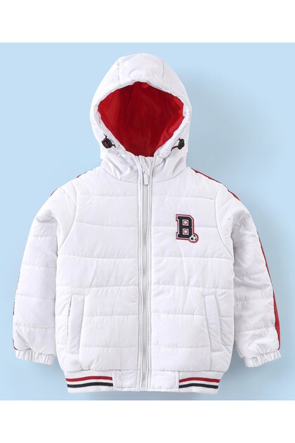 Full Sleeves Hoodie With Text Print - White