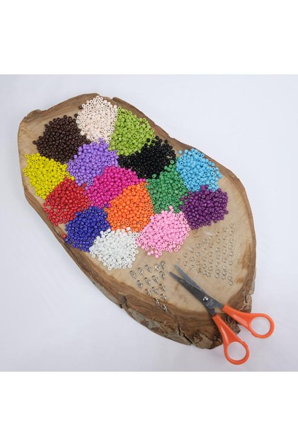 15 Colors 4 mm Sand Beads Jewelry & Hobby Starter Set