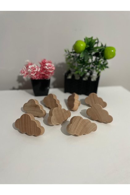 Cloud Handle Drawer Handle Wooden Handle Children's Room Handle 8 Pcs