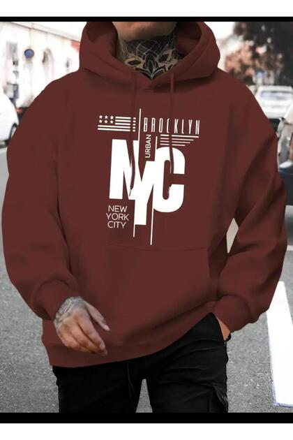 Nyc Printed Hooded Sweatshirt