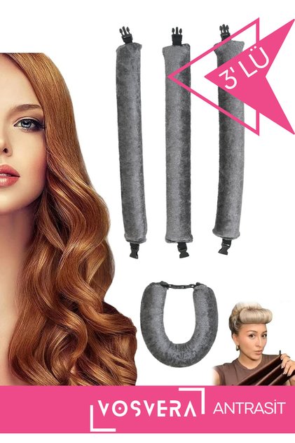 3-Piece Velvet Hair Wave Maker Hair Styling Hair Sausage Curler