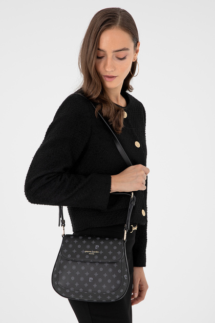 Limited Edition Black Monogram Women's Cross Shoulder Bag 05Pc24K24108