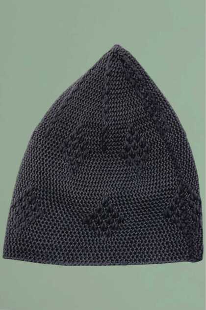 Woven Knit Patterned Skullcap Quality Prayer Beads