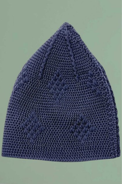 Woven Knit Patterned Skullcap Quality Prayer Beads