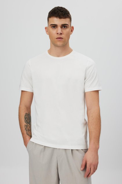 Raw Edge Yaka Basic Comfort Fit T-shirt
