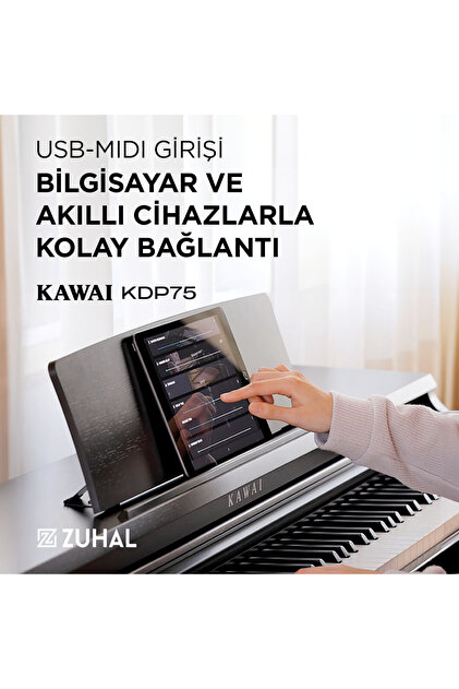 Kawai Kdp75w Beyaz Dijital Piyano (TABURE KULAKLIK HEDİYELİ