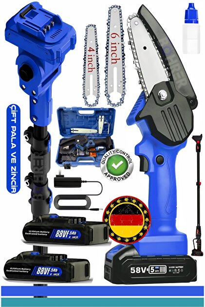 BÖHRER Alman V258 5ah 25 Mm Teleskop Uzatmalı Kömürsüz Blue Akülü