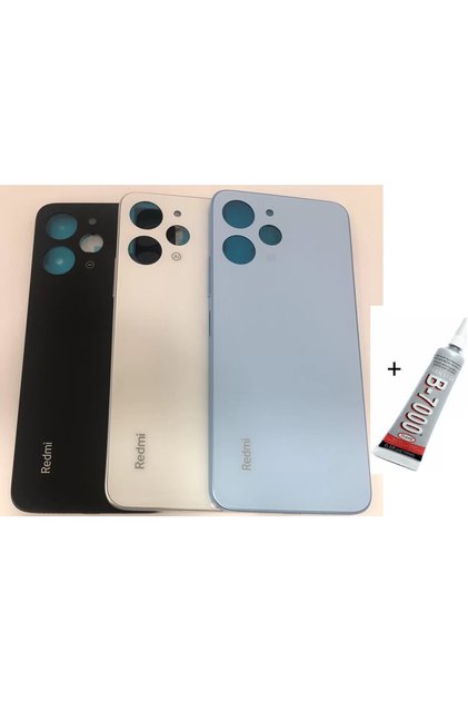 REDMİ 12 Arka Batarya Pil Kapağı ONYX GRAY (B7000 15 ML Yapıştırıcı)