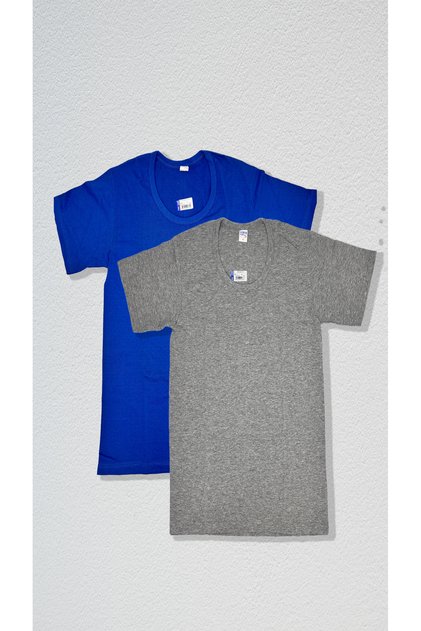 2-Piece Deal Product! !! 100% Cotton Crew Neck Anti-Sweat Fabric