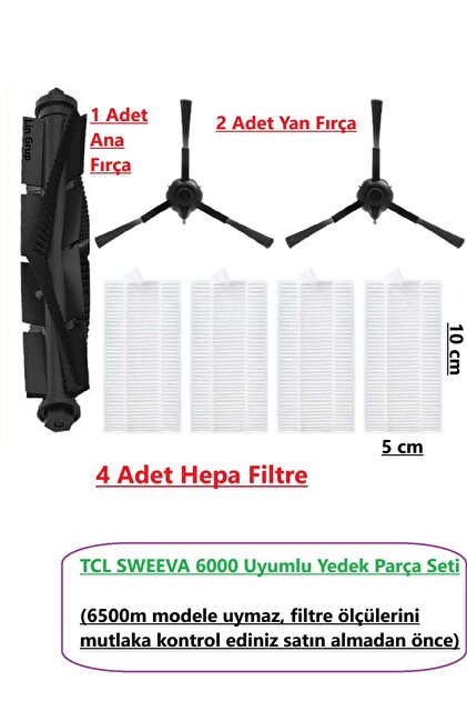 LİN GRUP TCL Sweeva 6000 serisi uyumlu Yedek Parça Seti - Fiyatı