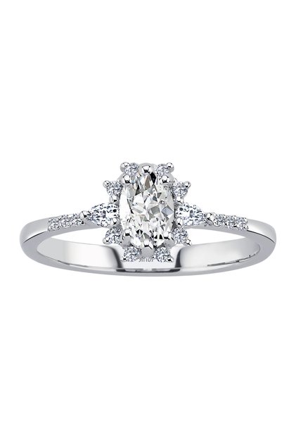 Pırlanta Ve Beyaz Topaz Taşlı Nara Yüzük 0647r0092