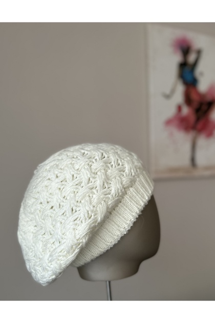 Ressam Model Braided Soft Knitwear Winter Beanie Valentine's Gift
