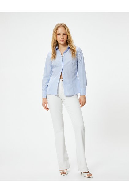 Slim Fit Shirt Buttoned Long Sleeve