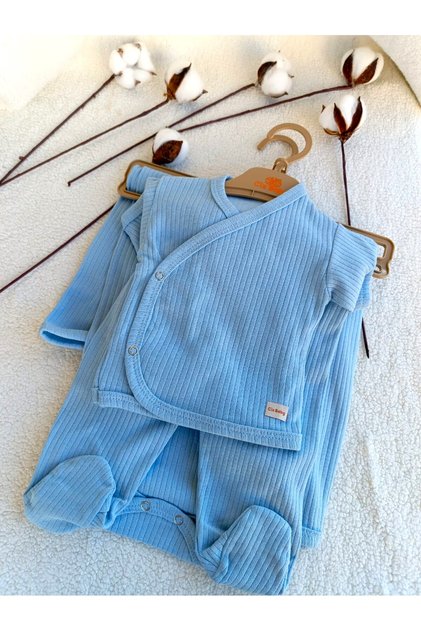 Baby Girl Baby Boy Natural 7 Piece Hospital Stitch Zibin Set