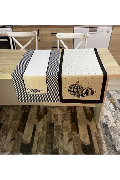 Pumpkin Pattern Runner and Home Pattern Runner 40 X 140 Double Pack