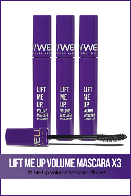 New Well 3x Lift me up Volume Mascara 8 ml Üçlü Set - Fiyatı