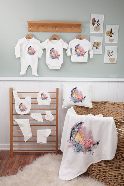 11-Piece Cute Printed Newborn Hospital Take-Home Set 100% Cotton