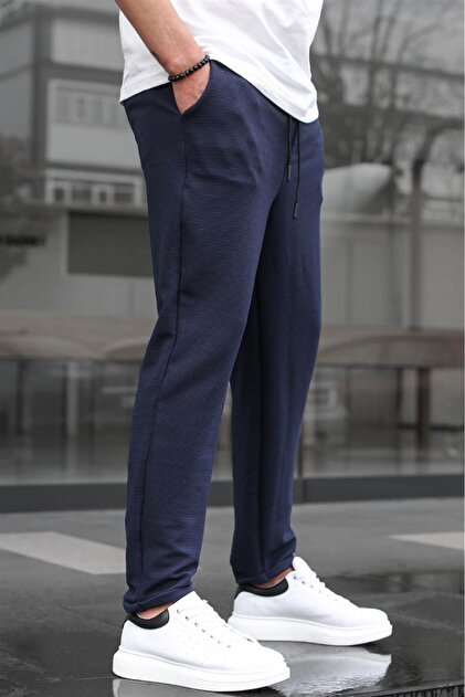 Madmext Lacivert Basic Waffle Kumaş Erkek Pantolon 6509 - Fiyatı