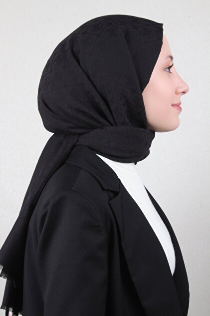 Pamuklu Şal 4106-9 Siyah