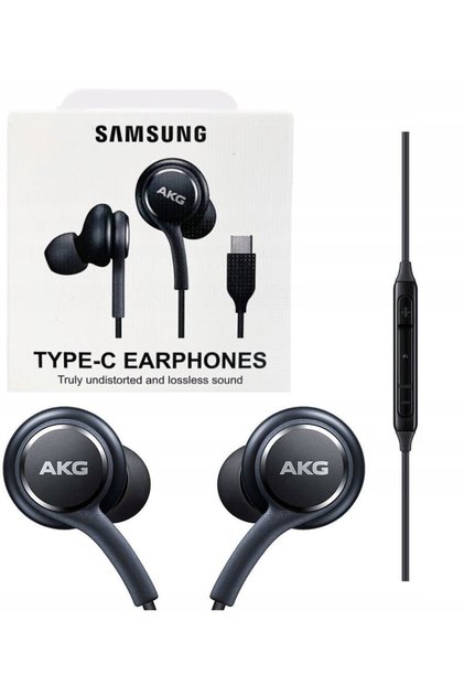 Galaxy S20 Ultra S21 Ultra S22 Ultra Uyumlu Type-c Girişli Stereo Kablolu Kulaklık Siyah