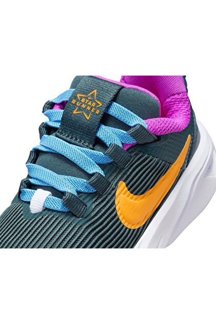りな Nike Star Runner 4 Nn (TD) Deep Jungle Running Elastik Bağcıklı