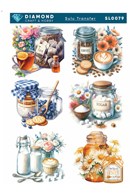 Diamond Water Transfer Paper Sl0079 25X35Cm - Floral Beverage