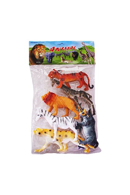 SUDESA OYUNCAK 6'LI VAHŞİ HAYVANLAR KAPLAN-ASLAN-ÇİTA-ZÜREFA