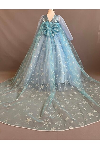 shop Elsa Dress with Cape, Elsa Costume with Tail, Frozen Elsa Birthday  Dress- Trendyol