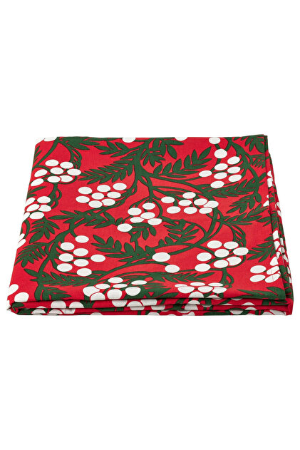 Vinterfint Red 145X240 cm Tablecloth with Strawberry Pattern
