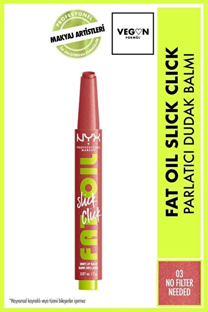 NYX Professional Makeup Fat Oil Slick Click Parlatıcı Nemlendirici