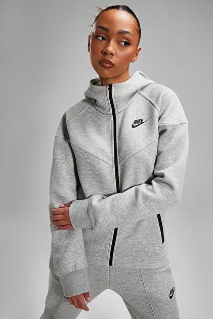 nike grey zip up womens
