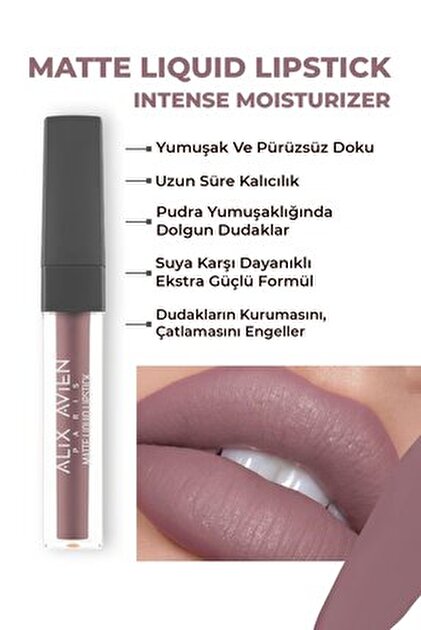 Alix Avien Uzun Süre Kalıcı Kadifemsi Kuruma Yapmayan Mat Likit