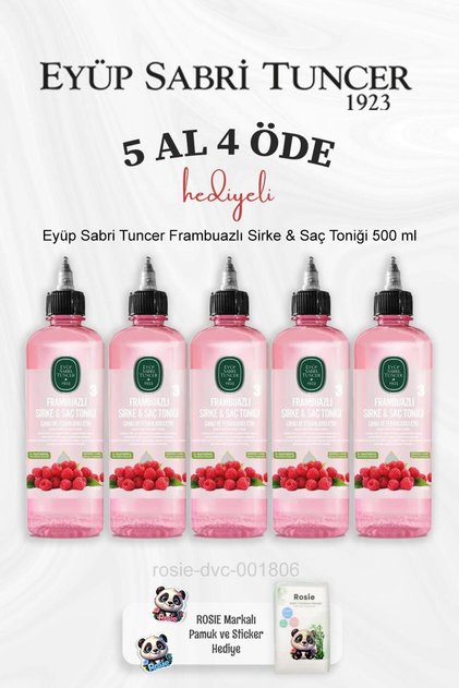 Raspberry Vinegar & Hair Tonic 500 ml Buy 5 Get 4 and Rosie Pamuk