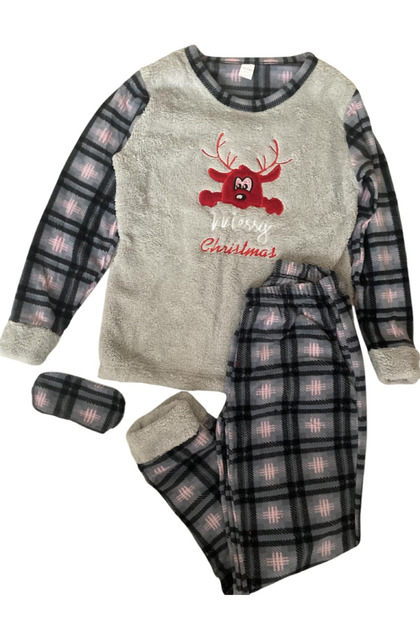 Peluş kadın pijama takımı