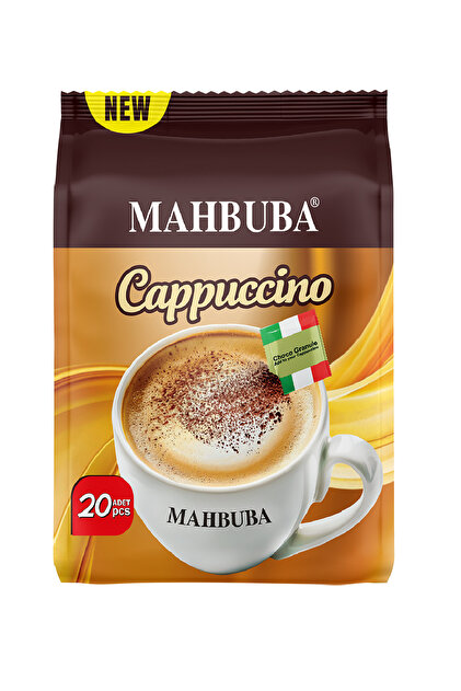 Mahbuba Çikolata Soslu Bol Köpüklü Granule Cappuccino Hazır Kahve