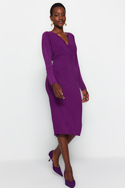 purple bat dress Flock Of Bats Purple Wrap Midaxi Dress
