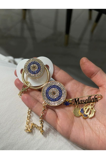 Zirkon Taşlı Nazarlı 3 Lü Set