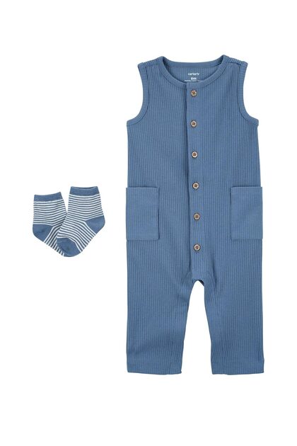 Erkek Bebek Tulumlu Set