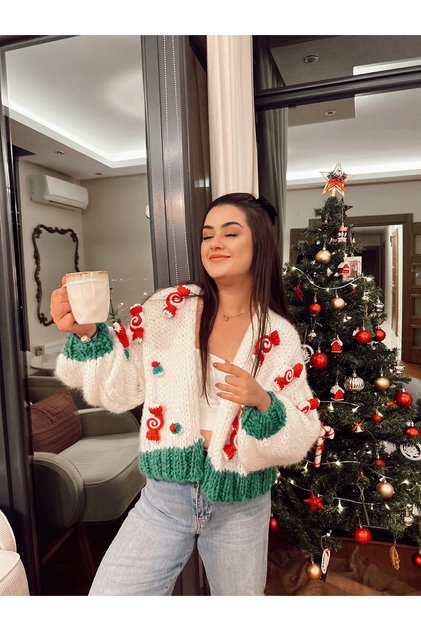Candy Christmas Cardigan Set