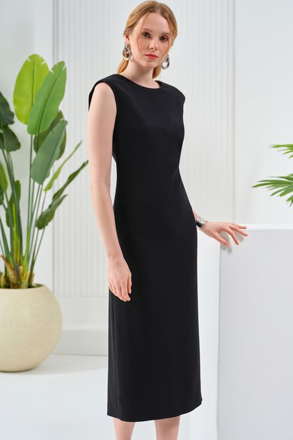 detaliu la spate lungime midi Rochie