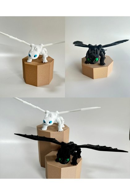 Dişsiz (Toothless) Ejderhanı Nasıl Eğitirsin? Gecenin ve Işığın Öfkesi Figür(2'li) - 20cm