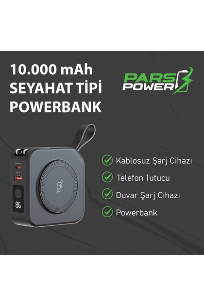 ParsPower Pars Power Tripmax PRS-M001B Gan Adaptörlü Power Bank