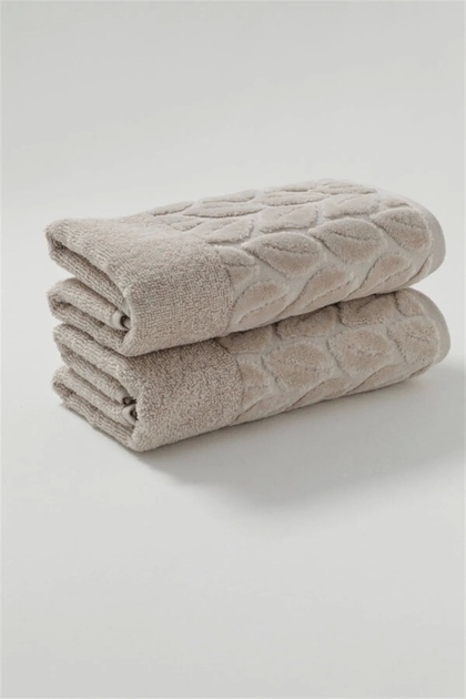 249 Hazal Beige Jacquard Towel Nurpak
