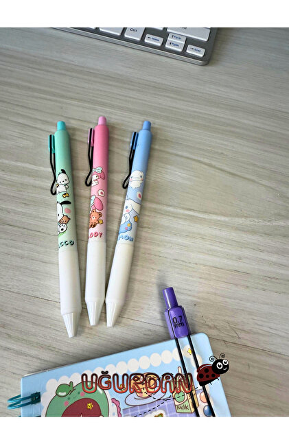 NaSaDAN Kuromi Sanrio Klipsli 0.7 Uçlu Versatil Kalem 1 Adet