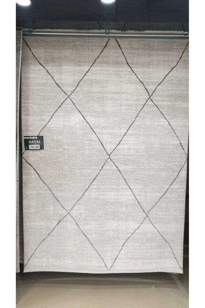 HALICI ALİ GEOMETRİK DESEN MODERN GRİ ANTRASİT KREM AKRİLİK SALON OTURMA ODASI MUTFAK ANTRE HALISI