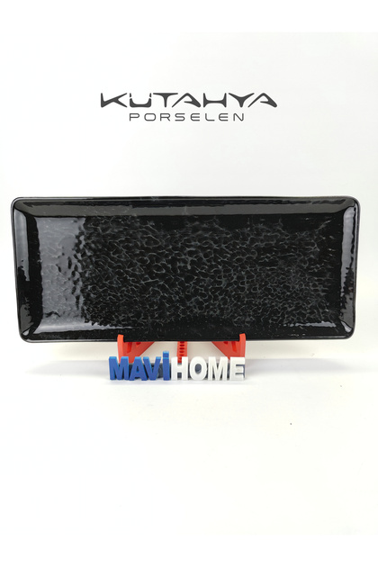 Tavuk Dünyası 35 X 15 Cm Kayık Tabak Siyah Tekli
