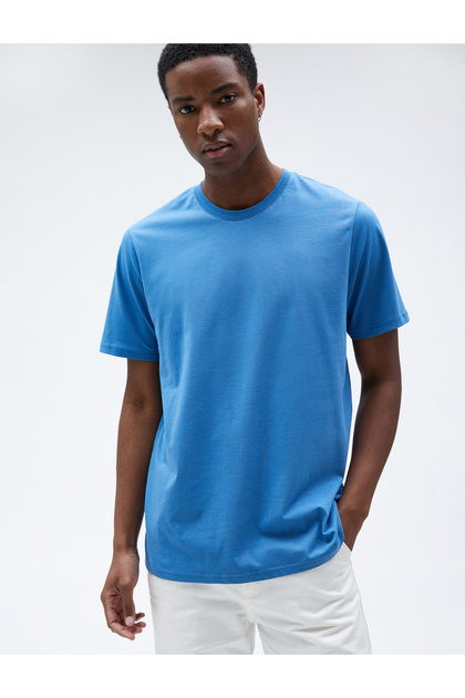 Crew Neck Basic Cotton Short Sleeve T-Shirt