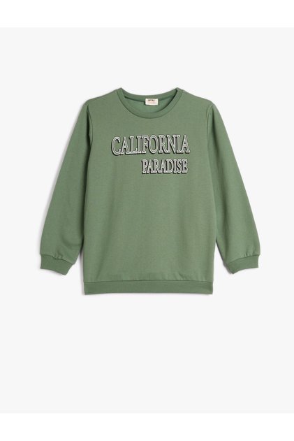 Sweatshirt Long Sleeve Crew Neck City Printed Raised